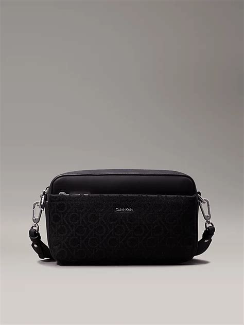 Borsa a tracolla con logo jacquard .